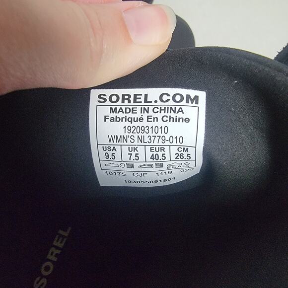 Sorel Blue Plaid Lexie Wedge Booties SZ 9.5 - Picture 3 of 5